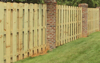 fence with brick columns