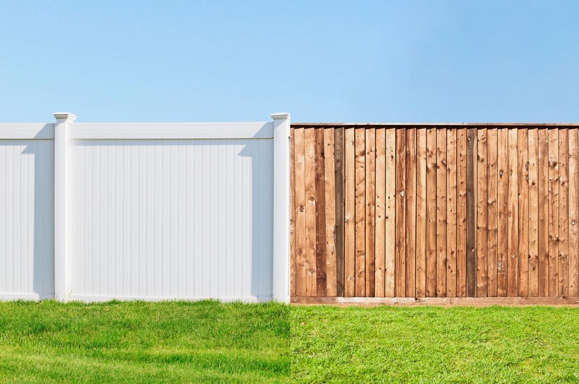 vinyl vs wood privacy fence